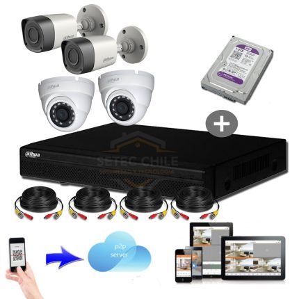 KIT 4 CAMARAS FULL HD